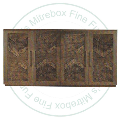 Oak Bristol 4 Herringbone Door Sideboard