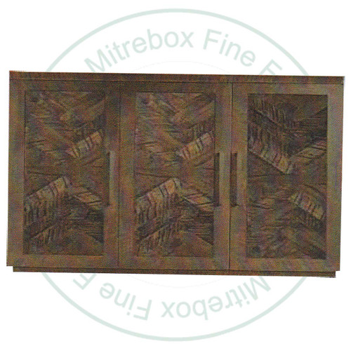 Wormy Maple Bristol 3 Herringbone Door Sideboard