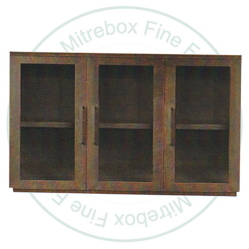Wormy Maple Bristol 3 Glass Door Sideboard