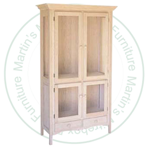 Oak Old Country Curio 40'' Wide x 75'' High x 17'' Deep