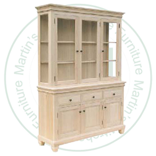 Pine Florentine Hutch And Buffet 63'' Wide x 84'' High x 18'' Deep