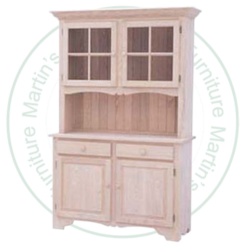 Wormy Maple Chambord Hutch And Buffet 48'' Wide x 80'' High x 18'' Deep