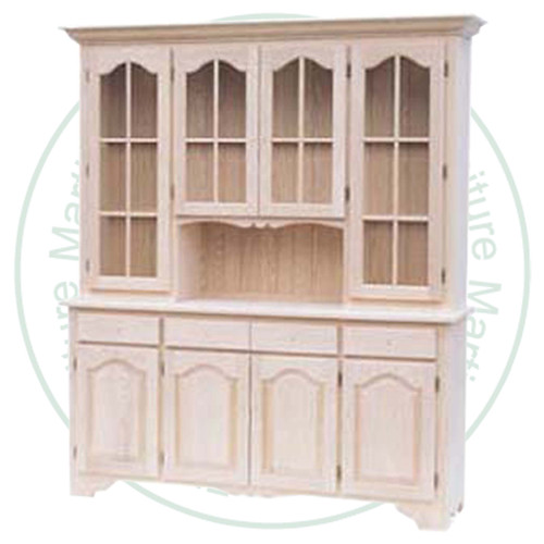 Maple Apple Pie Hutch And Buffet 80'' Wide x 80'' High x 18'' Deep