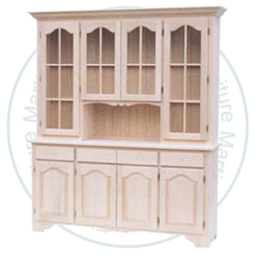 Pine Apple Pie Hutch And Buffet 66'' Wide x 80'' High x 18'' Deep