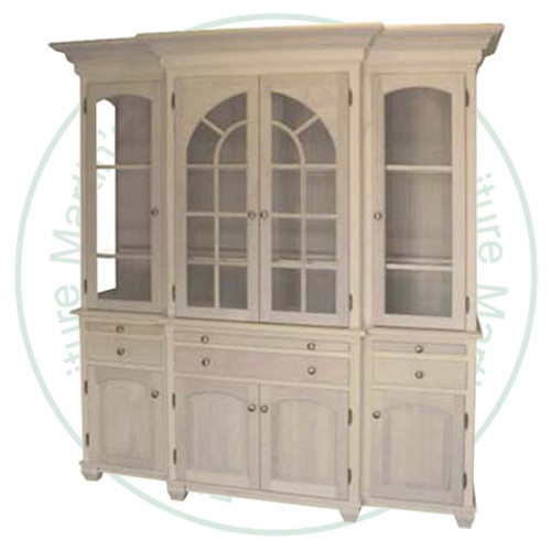 Wormy Maple Notre Dame Hutch And Buffet 72'' Wide x 85'' High x 18'' Deep