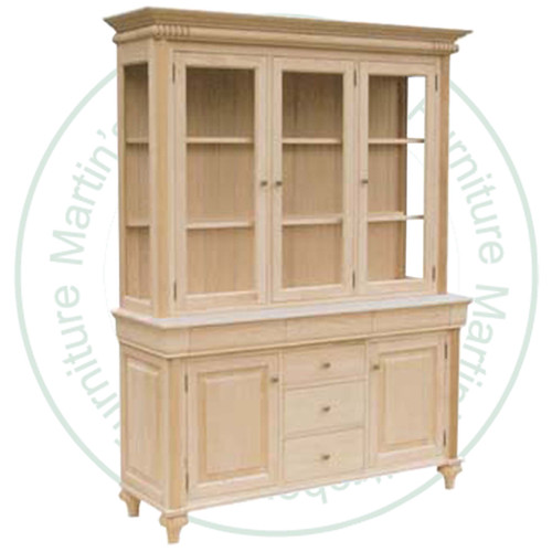 Oak Canadiana Hutch And Buffet 63'' Wide x 84'' High x 18'' Deep