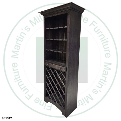 Wormy Maple Northern Lights Wine Server  27'' Wide x 78'' High x 14'' Deep