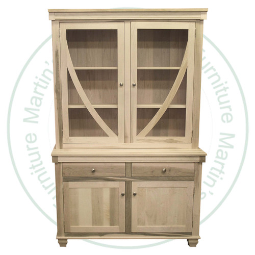 Maple Art-Deco Hutch & Buffet 52'' Wide x 80'' High x 18'' Deep