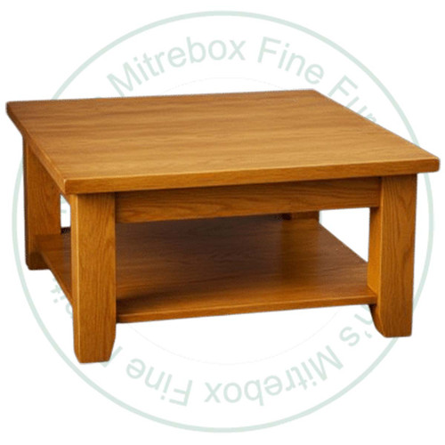 Oak Dakota 1 Shelf Large Square Coffee Table
