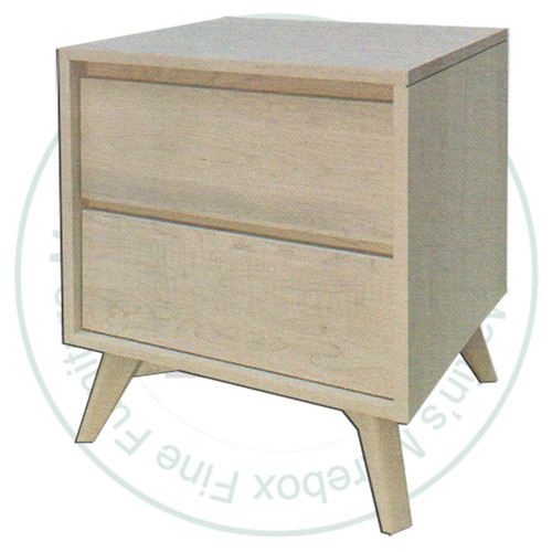 Maple Hygge 2 Drawer Night Stand