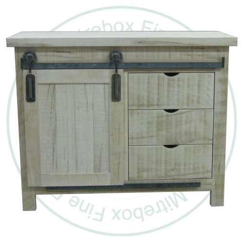 Pine Rocklyn 1 Rolling Door 3 Drawer Sideboard