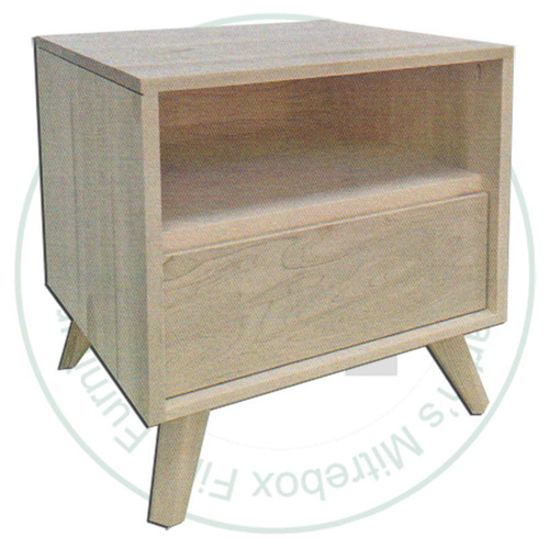 Wormy Maple Hygge 1 Drawer Night Stand