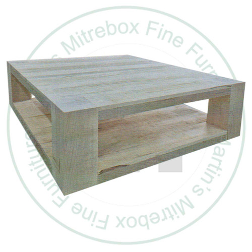 Wormy Maple Revelstock Open Large Square Coffee Table