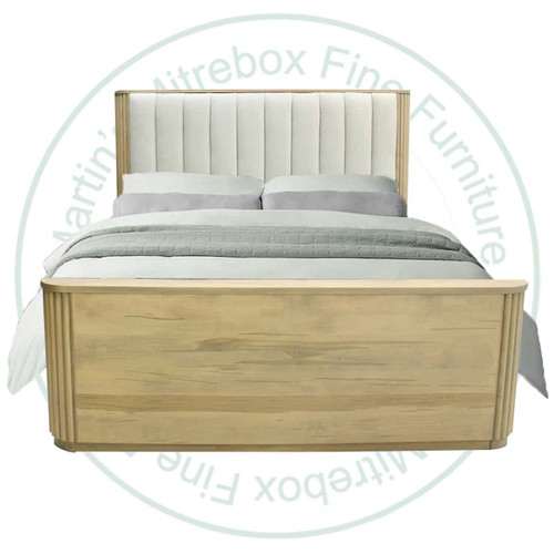 Single Fiona Bed With 54'' Upholstered Headboard and 22'' Footboard. Bed Dimensions 48'' Wide x 84'' Deep. ( Texture : Smooth Sanded. )
