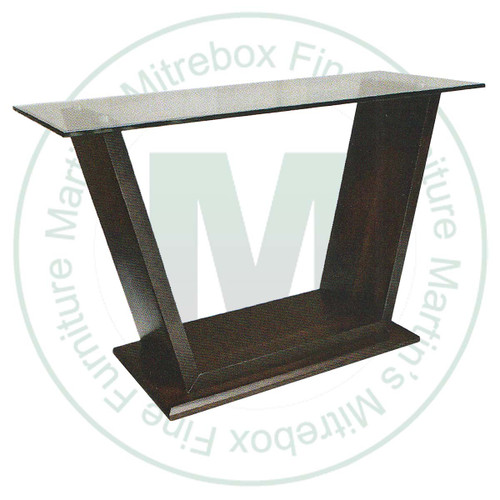 Oak Thornloe Glass Top Sofa Table