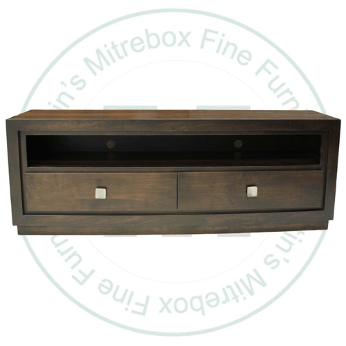 Wormy Maple Thornloe 2 Drawer TV Stand. TV Stand Dimensions 17'' Deep x 72'' Wide x 26'' High. ( Texture : Smooth. Hardware : 121 Knobs. )
