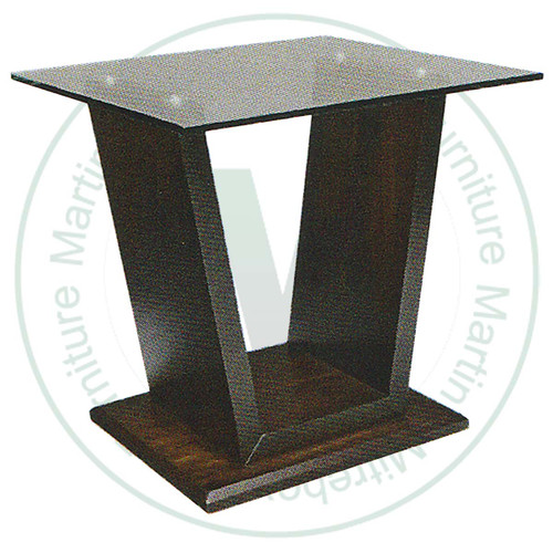 Wormy Maple Thornloe Glass Top End Table