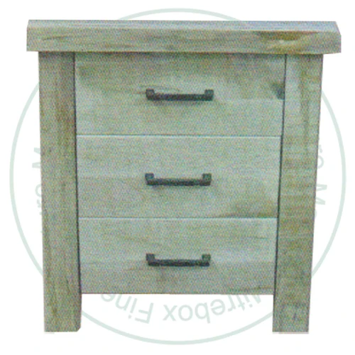 Wormy Maple Arcadia Live Edge 3 Drawer Night Stand