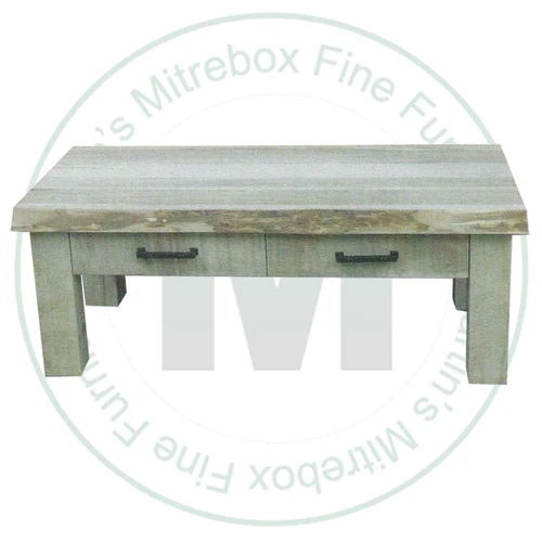 Wormy Maple Arcadia Live Edge 2 Drawer Coffee Table