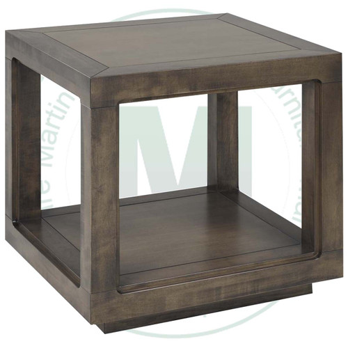 Wormy Maple Salone End Table 22'' Deep x 24'' Wide x 24'' High.