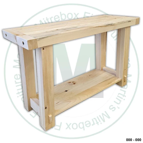 Wormy Maple Yukon Turnbuckle 1 Shelf Sofa Table