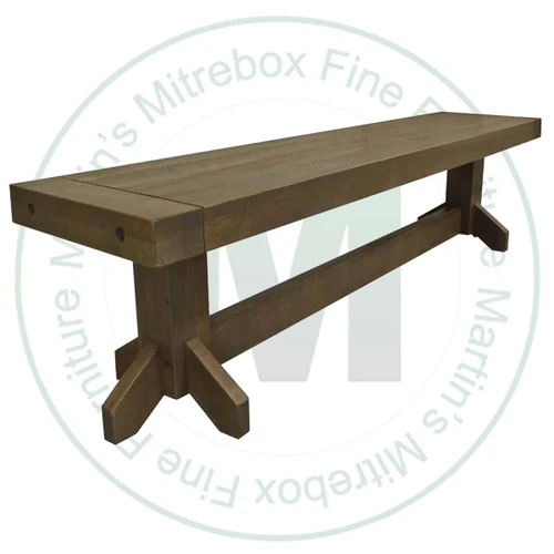 Pine Yukon Pedestal Bench 16''D x 84''W x 18''H