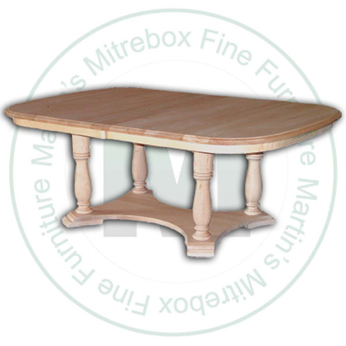 Oak Alexander Solid Top Double Pedestal Table 42''D x 120''W x 30''H