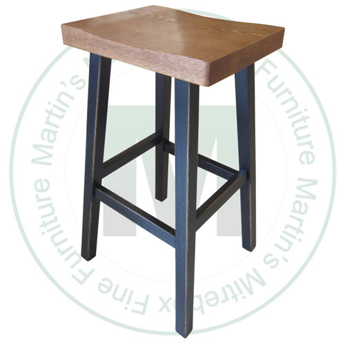 Oak 24'' Saddle Stool