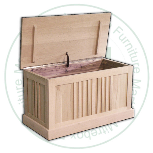 Oak Mission Blanket Box. 48''W x 18''H x 24''D