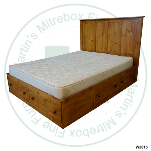 Maple Single Cottage 3 Slab Drawer Condo Bed