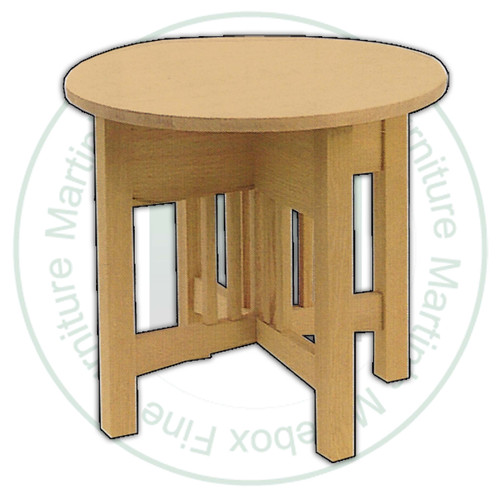 Maple Mission Round End Table 24''W x 22''H x 24''D