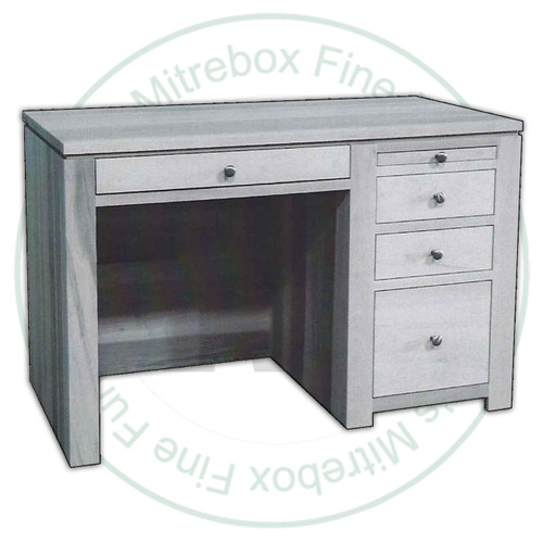 Pine Newport 4 Drawer Computer Desk
