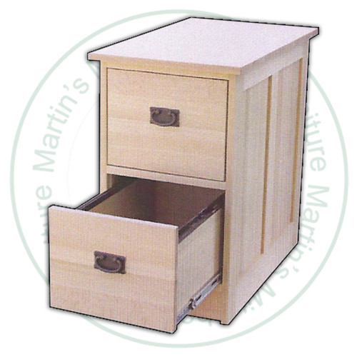 Pine Mission Filing Cabinet 18''W x 30''H x 30''D With 2 Drawers