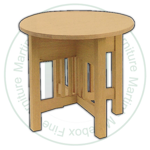 Oak Mission Round End Table