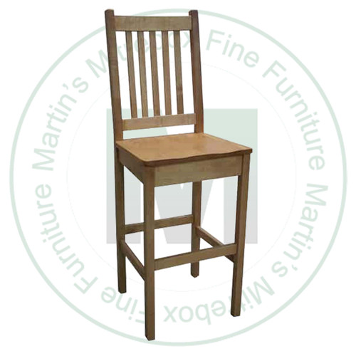 Maple 30'' Shaker Bar Chair ( No Swivel ) 16.5''D x 30''H x 18''W