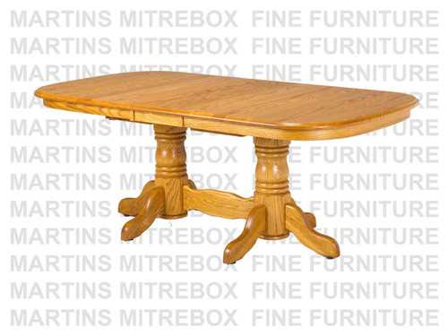 Maple Martin Collection Double Pedestal Table 42''D x 96''W x 30''H. Table Has 1.25'' Thick Top.