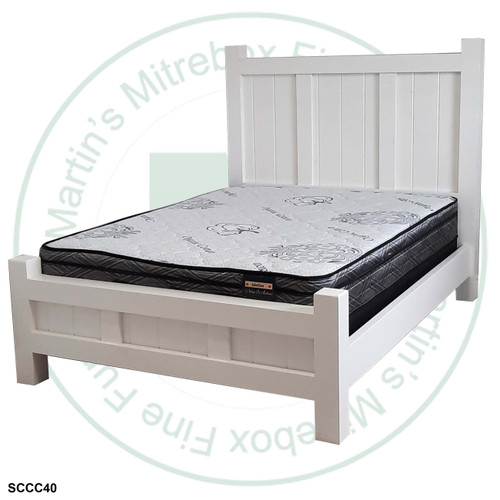 Pine Frontier Double Panel Bed Headboard 56'' Footboard 22''