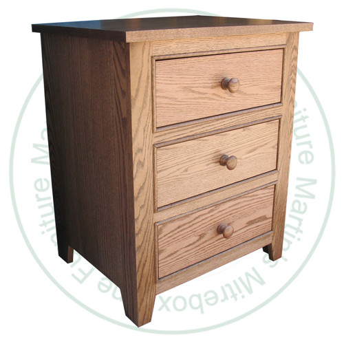 Pine A Series 3 Drawer Nightstand