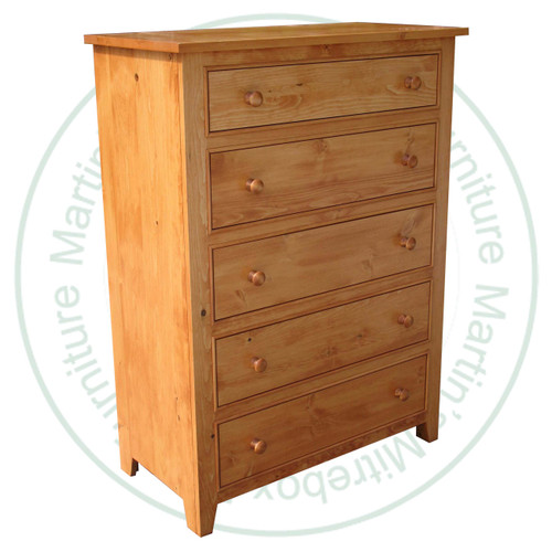 Oak A Series 5 Drawer Chest