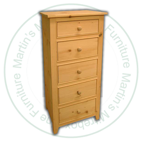 Oak A Series 5 Drawer Lingerie