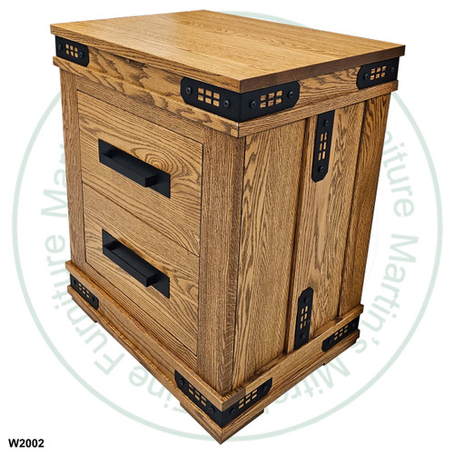 Oak Gastown Power Management Night Stand 18.5''D x 24''W x 29.5''H