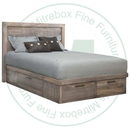 Maple Baxter Queen Condo Panel Bed With 4 Drawers