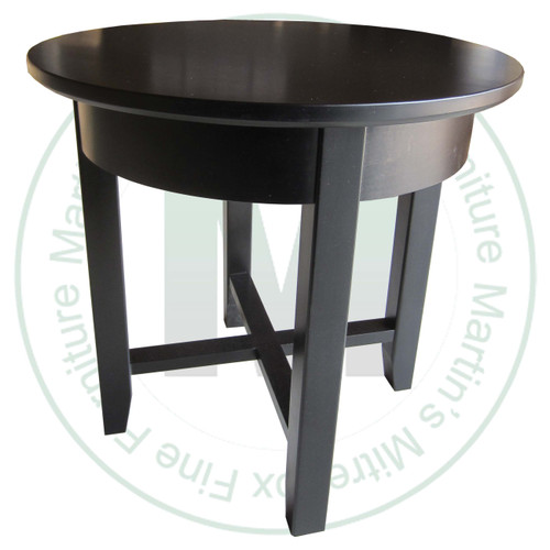 Oak Demi-Lume End Table 23''D x 23''W x 22''H