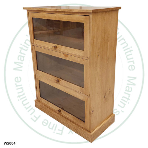 Maple Cottage Barrister Bookcase 38''W x 50''H x 17''D.