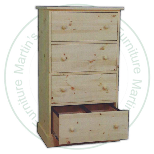 Pine Cottage Lateral Filing Cabinet 32''W x 60''H x 21''D With 4 Drawers