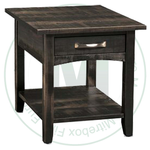 Maple Bancroft End Table 24''D x 21''W x 22''H With Drawer And Shelf