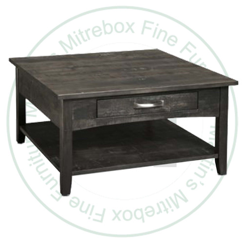 Maple Bancroft Coffee Table 35''D x 35''W x 19''H With Drawer And Shelf