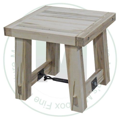 Pine Yukon Turnbuckle End Table 24''D x 24''W x 22''H