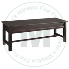 Maple Brooklyn Leg Bench 16'' Deep x 48'' Wide x 18'' High With Wood Seat