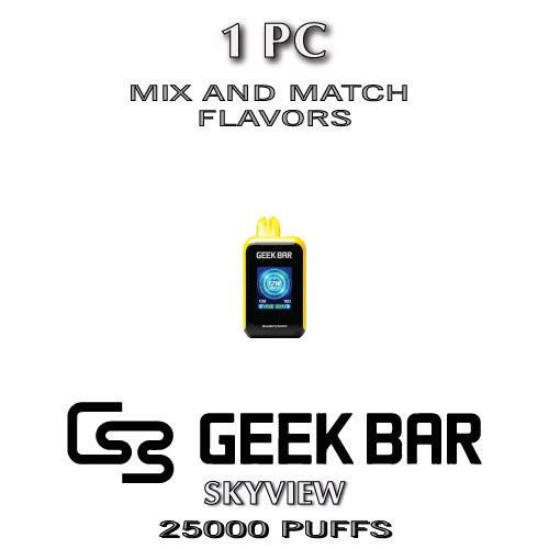geek bar skyview 25000 puffs disposable vape by Digiflavor Device | 25K Coil Resistance_0.4 / 1.2 Ohm Smak:Blueberry Sour Raspberry Float Mello 20000 Disposable